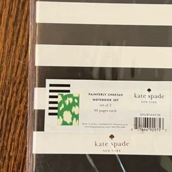 Kate Spade Painterly Cheetah Notebook Set nwt - Picture 3 of 3